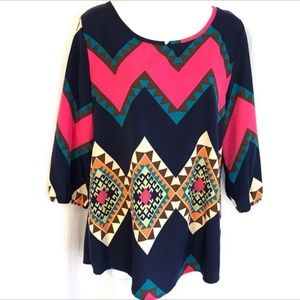 Francesca’s Chevron Design Top NWT